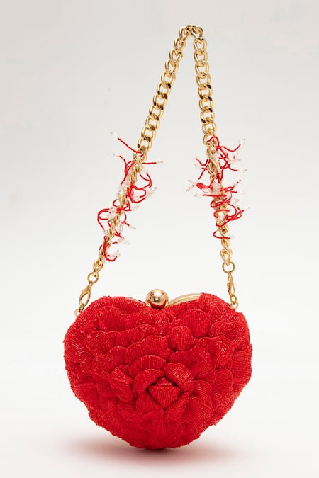 Bright discount red clutch