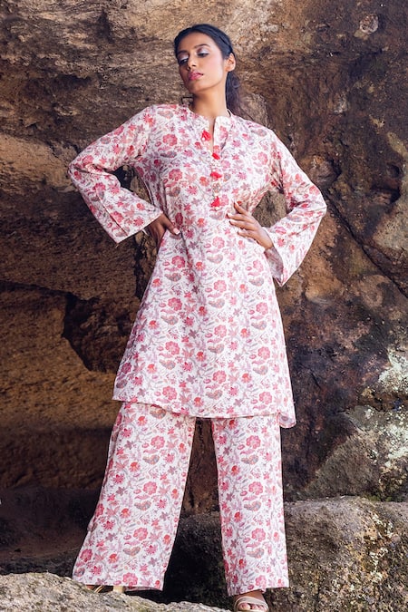 Yogita Kadam Floral Print Kurta & Pant Set 