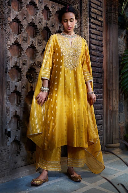 Kritika Dawar Gota Embroidered Kurta Palazzo Set 