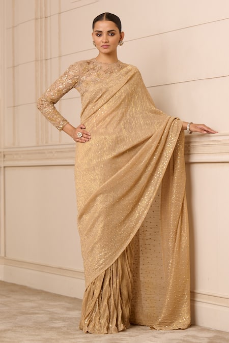 Buy Champagne Beige Kanjivaram Saree online-Karagiri