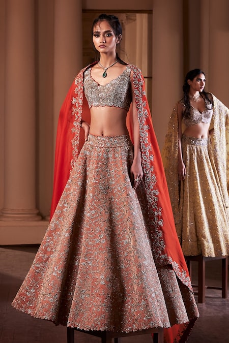 Mrunalini Rao Lilette Aari Embroidered Bridal Lehenga Set 