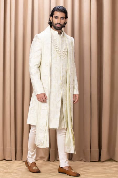 Ankit V Kapoor Zahid Sequin Embroidered Sherwani Set 