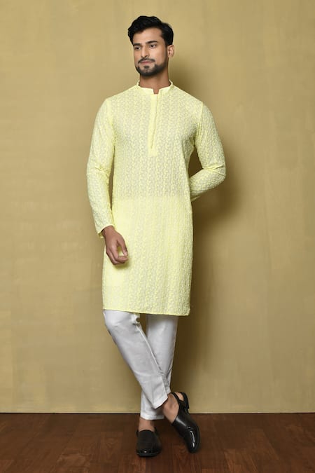 Aryavir Malhotra Full Sleeve Kurta & Pant Set 