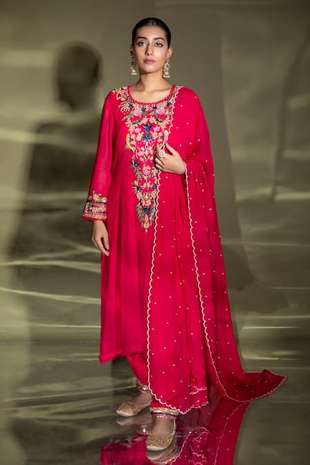 Miku Kumar Embroidered Kurta Palazzo Set 