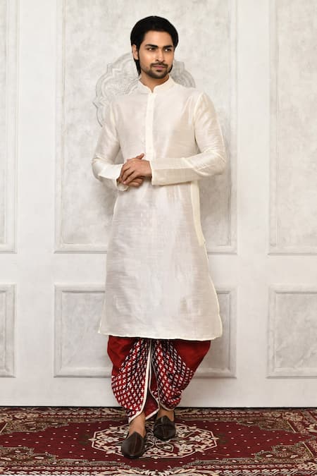 Arihant Rai Sinha Floral Pattern Hem & Pleated Cowl Pant 