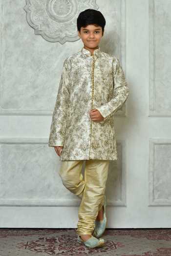 Petite Pomme Botanical Embroidered Kurta Set 