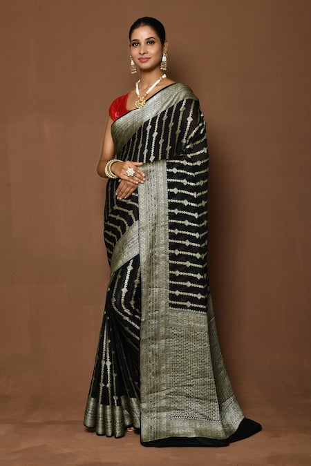 Samyukta Singhania Stiped Woven Saree 