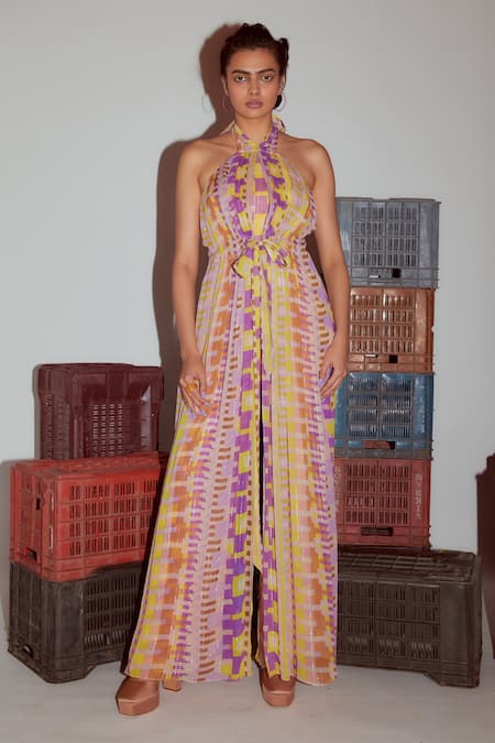 Nirmooha Geometric Print Jumpsuit 