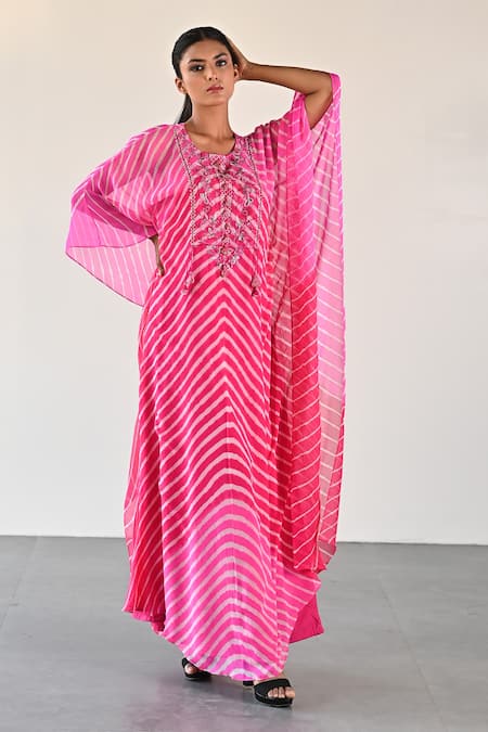 k-anshika Floral Embellished Yoke Tunic 
