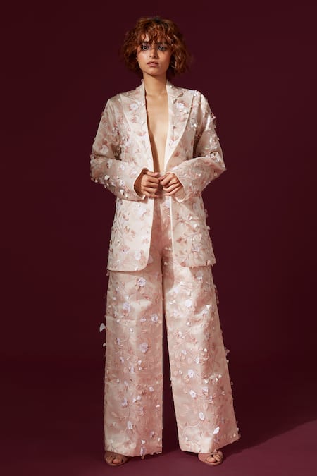 Archana Rao Organza Oversized & Structured Blazer 