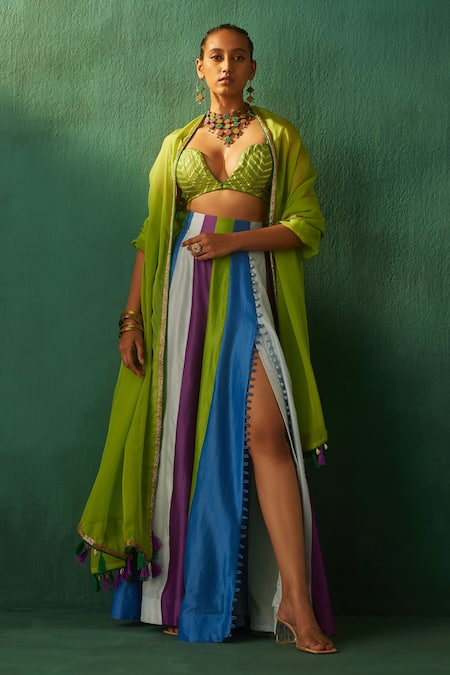 Aapro Kumudani Chanderi Lehenga Set 