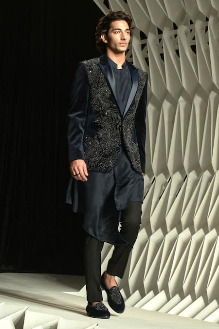 Rohit Gandhi + Rahul Khanna Silk Satin Straight Fit Trouser 