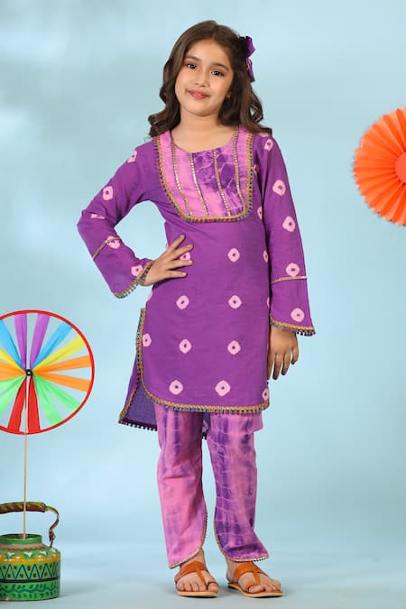 Cute Couture Bandhani Print Kurta & Pant Set 
