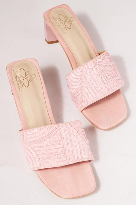 Pink sparkly best sale flip flops