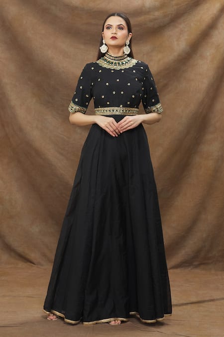 Harmony Midi Dress - Floral Detail Cup Bust Satin Dress in Black | Showpo  USA