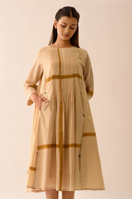 Jayati Goenka Upcycled Cotton Checkered Midi Dress 