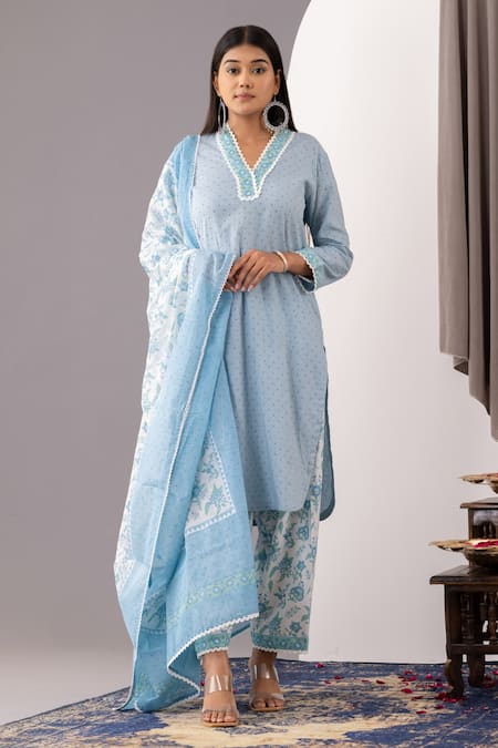 Abbaran Block Print Kurta Set 