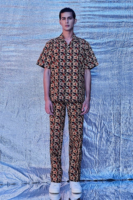 Line out line Geo Print Pyjama Pant 