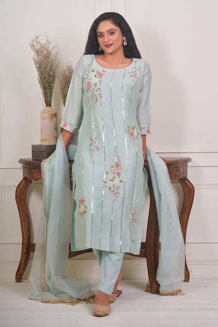 Geetika Jain Sequin & Resham Embroidered Kurta Set 