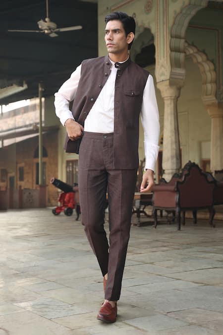 Raw & Rustic by Niti Bothra Solid Handcrafted Straight Pant 