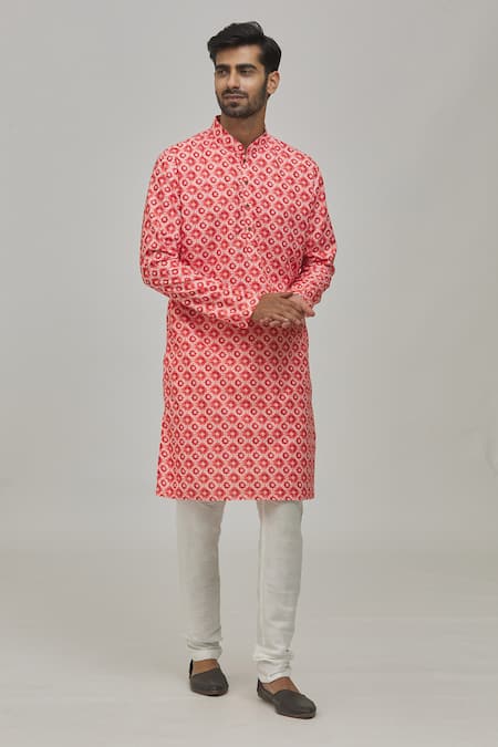 Arihant Rai Sinha Geometric Print Full Sleeve Kurta Set 