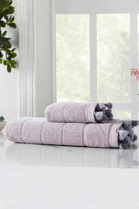 Buy Grey Weaves Amelia Porpoise Towel Set by Houmn Online at Aza