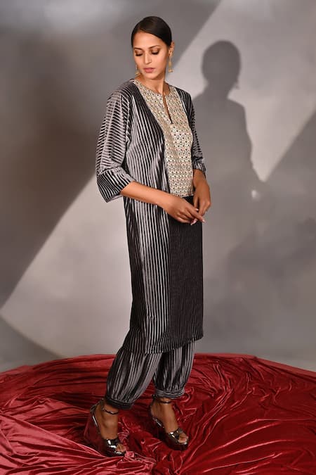 JYOTI SACHDEV IYER Silk Pleated Kurta & Salwar Set 