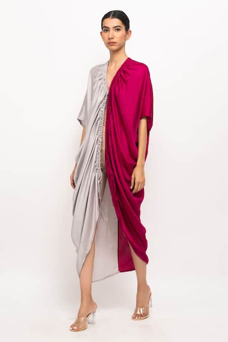 Neora By Nehal Chopra Asymmetrical Cape 