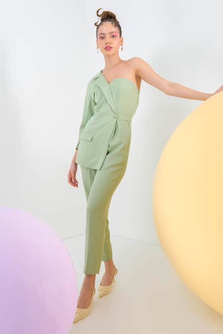 Pocketful Of Cherrie Asymmetric Solid Jumpsuit 