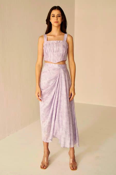 Betrue Hand Tie-Dye Shibori Bustier & Skirt Set 