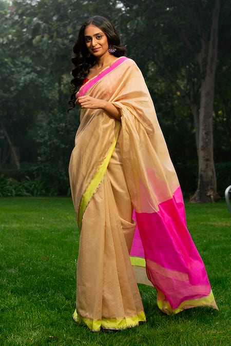 Pink Handwoven Pure Chanderi Bird Saree | Hand weaving, Pure products, Saree