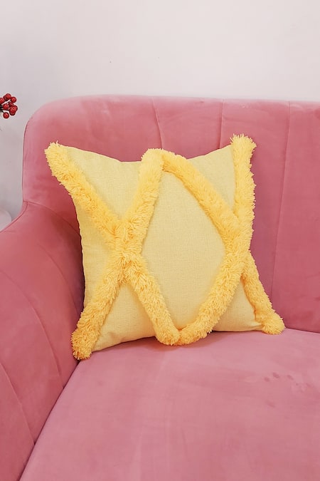 Throwpillow Criss Cross Tufted Cushion Cover 