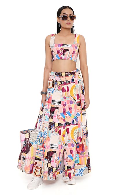 PS Pret by Payal Singhal Trance Print Skirt Set 