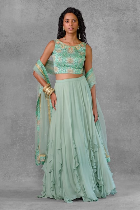 Riraan Couture Ruffle Lehenga Set 