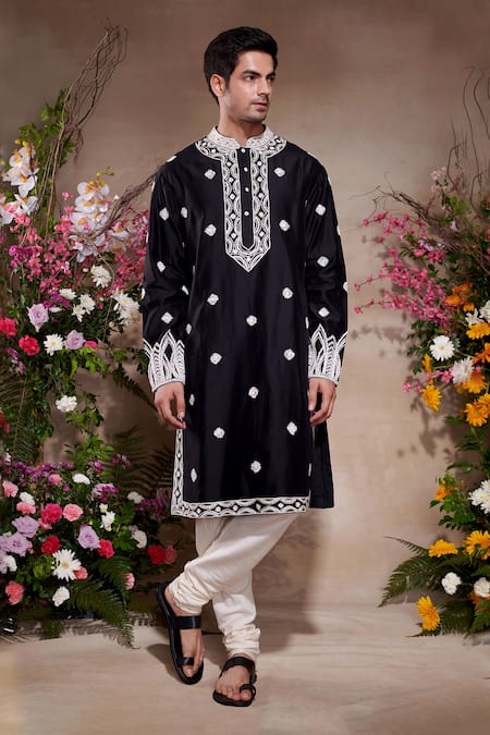 SHASHA GABA Ratan Chanderi Embroidered Kurta 