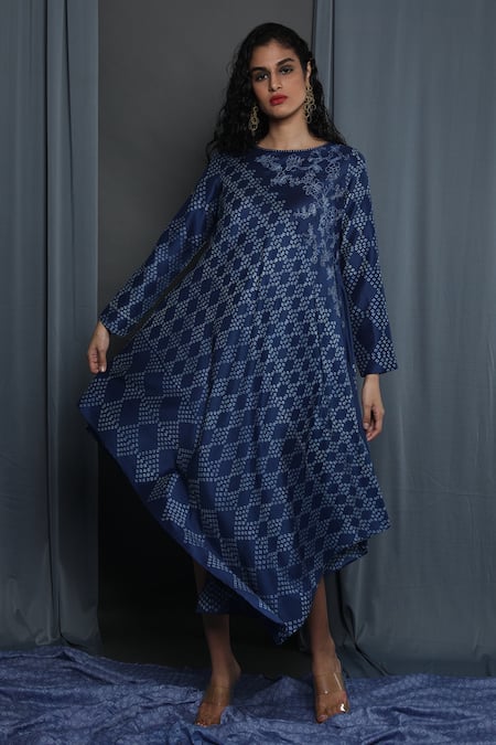 Krishna Mehta Printed Asymmetrical Tunic 