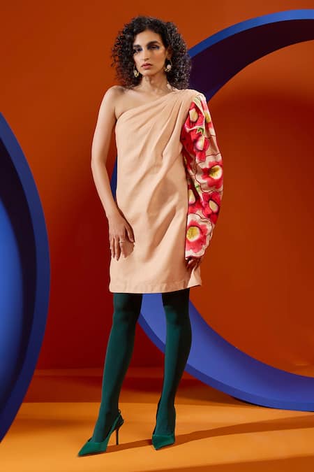 The Dramebaaz Co Be In Blossom Sleeve Printed Dress 