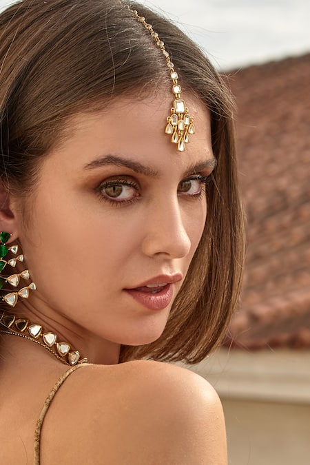 Isharya Jugni CZ & Mirror Maangtikka 