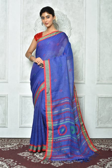 Samyukta Singhania Linen Woven Saree 