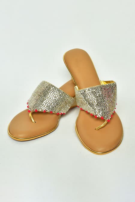 Khwaab by Sanjana Lakhani Bead Embellished Wedges 