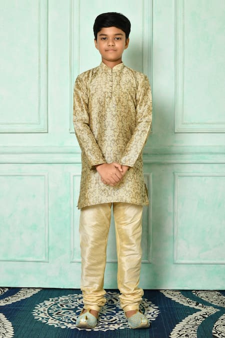 Arihant Rai Sinha Brown Jamawar Patterned Kurta 