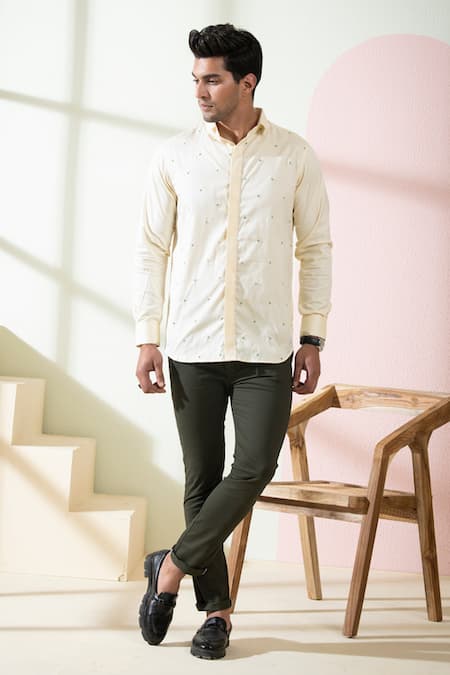 Hilo Design Dot Embroidered Shirt 