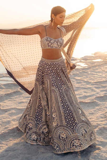 Sahil Kochhar Shehnaaz Embroidered Lehenga & Blouse Set 