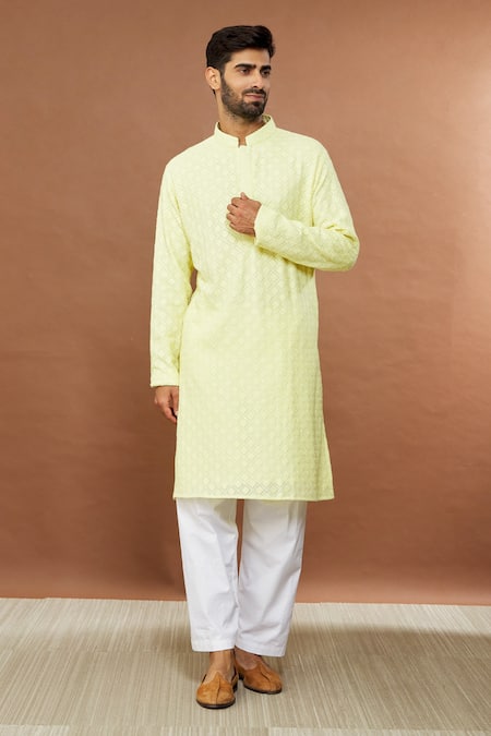 Aham-Vayam Suryamukhi Embroidered Kurta Set 