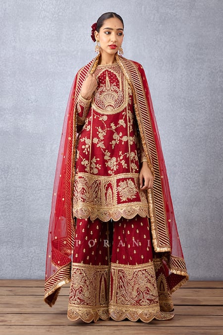 Torani Sindoori Meera Raw Silk Sharara Set 