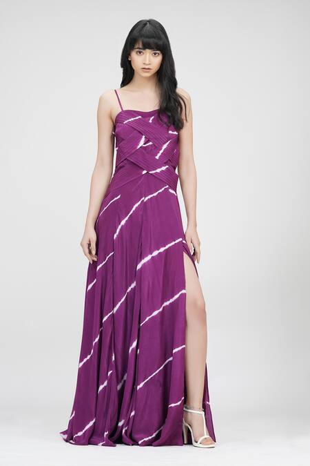 Shruti S Tie Dye Strappy Flared Dress 