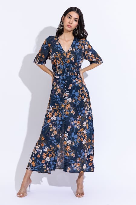 AROOP SHOP INDIA Kerry Lupine Print Dress 