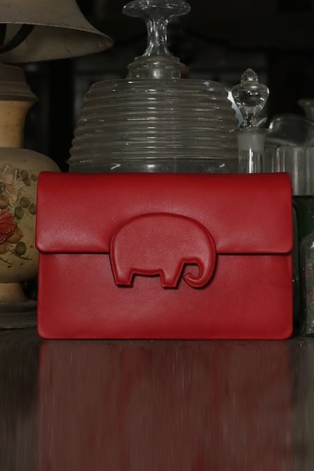 Red Textured Handbag — ChetLo