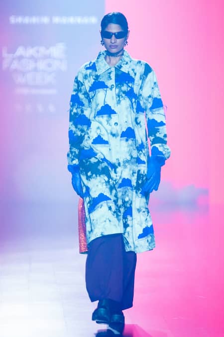 Shahin Mannan Clouds & Rainbow Pattern Dress 