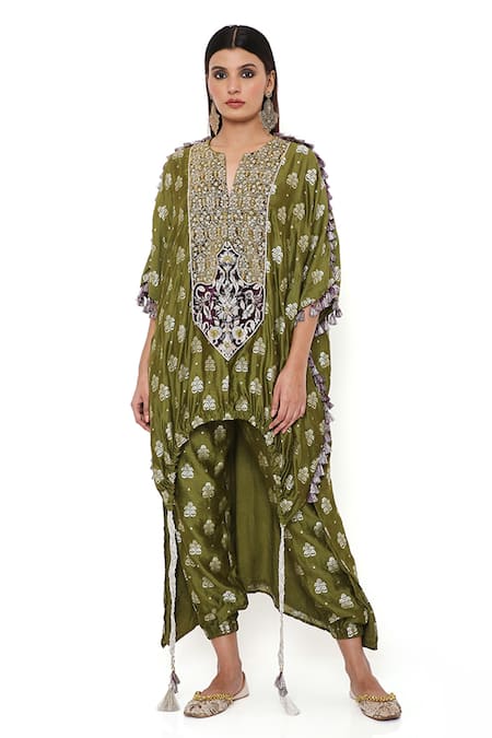 Payal Singhal Banarasi High Low Kurta & Jogger Set 